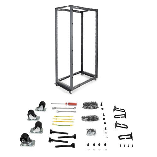 StarTech.com 4POSTRACK42 rack cabinet 42U Freestanding rack Black