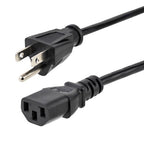 StarTech.com PXT10120 power cable Black 240.2" (6.1 m) NEMA 5-15P C13 coupler