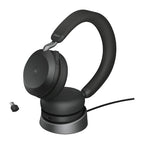 Jabra Evolve2 75 Headset Wired & Wireless Head-band Calls/Music USB Type-C Bluetooth Charging stand Black