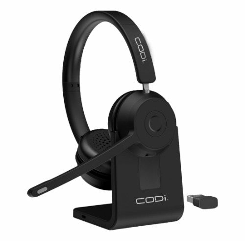 CODi A04619 headphones/headset Wired & Wireless Head-band Office/Call center USB Type-A Bluetooth Black