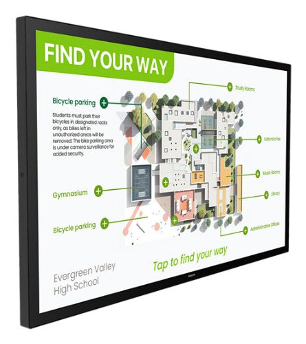 Philips 3000 series 55BDL3751T/00 signage display Interactive flat panel 54.5" LCD Wi-Fi 450 cd/m² 4K Ultra HD Black Touchscreen Built-in processor Android