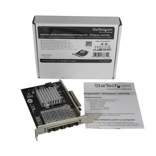 StarTech.com PEX10GSFP4I network card Internal Fiber 20000 Mbit/s