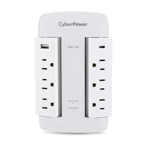 CyberPower CSP600WSURC5 surge protector White 6 AC outlet(s) 125 V