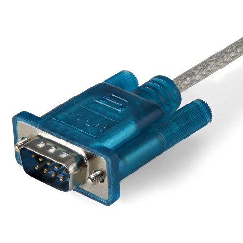 StarTech.com ICUSB232SM3 cable gender changer DB-9 USB 2.0 A Blue, Transparent