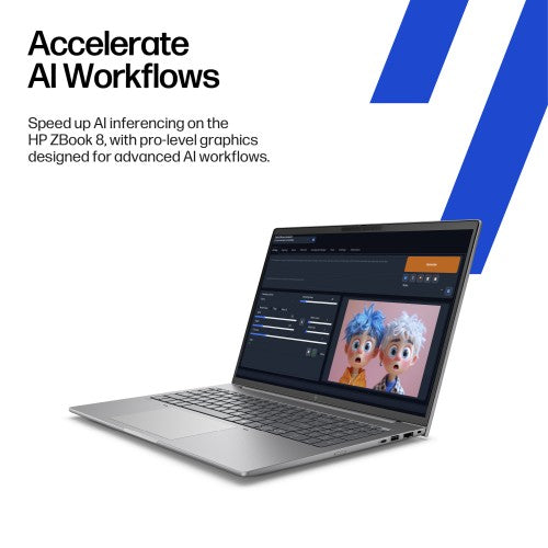 HP ZBook 8 G1i 14 PC Wolf Pro Security Edition Intel Core Ultra 7 265U Mobile workstation 14" WUXGA 16 GB DDR5-SDRAM 512 GB Wi-Fi 7 (802.11be) Windows 11 Pro AI PC Silver