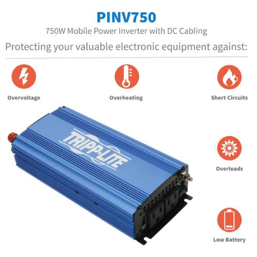 Tripp Lite PINV750 power adapter/inverter Auto 750 W Black, Blue