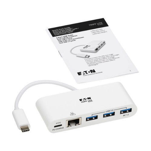 Tripp Lite U460-003-3AG-C laptop dock/port replicator USB 3.2 Gen 1 (3.1 Gen 1) Type-C White
