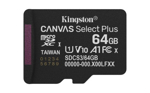 Kingston Technology Canvas Select Plus Gen3 64 GB MicroSDXC UHS-I Class 10
