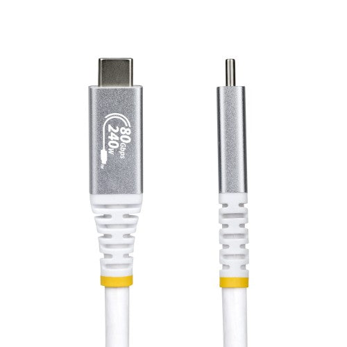 StarTech.com CC50CM80GUSB4CABLEW USB cable USB4 Gen 4x2 19.7" (0.5 m) USB C White