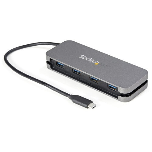 StarTech.com HB30CM4AB interface hub USB 3.2 Gen 1 (3.1 Gen 1) Type-C 5000 Mbit/s Black, Gray