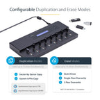 StarTech.com USBDUPE115 media duplicator USB flash drive duplicator Black 15 copies