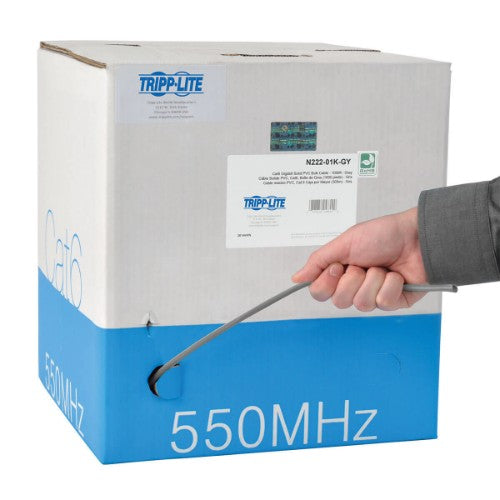 Tripp Lite N222-01K-GY networking cable Gray 12000" (304.8 m) Cat6
