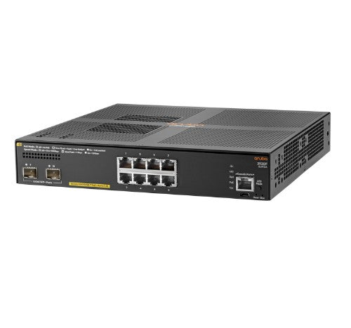 HPE Aruba Networking Aruba 2930F 8G PoE+ 2SFP+ TAA Managed L3 Gigabit Ethernet (10/100/1000) Power over Ethernet (PoE) 1U Gray