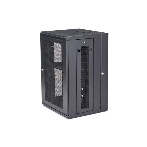 StarTech.com RK1820WALHM rack cabinet 18U Wall mounted rack Black