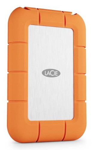 LaCie STND4000400 external solid state drive Thunderbolt technology 4 TB USB Type-C USB4 Gen 3x2 Orange, Stainless steel