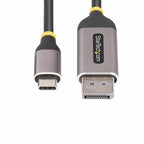 StarTech.com 142-USBC-DP-8K-10F video cable adapter 118.1" (3 m) USB Type-C DisplayPort Black, Gray