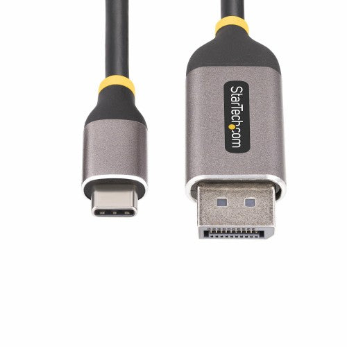 StarTech.com 142-USBC-DP-8K-10F video cable adapter 118.1" (3 m) USB Type-C DisplayPort Black, Gray