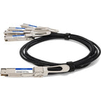 AddOn Networks DAC-Q56DD-4Q28-2-5M-AO InfiniBand/fibre optic cable 98.4" (2.5 m) 4xQSFP28 QSFP-DD Black, Silver