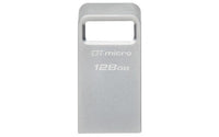 Kingston Technology DataTraveler Micro USB flash drive 128 GB USB Type-A 3.2 Gen 1 (3.1 Gen 1) Silver