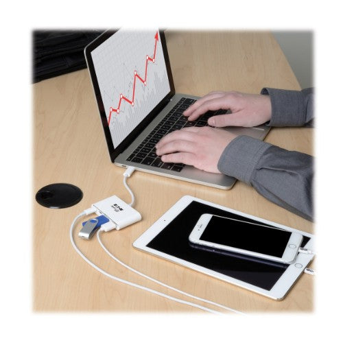 Tripp Lite U460-004-2A2C interface hub USB 3.2 Gen 1 (3.1 Gen 1) Type-C 5000 Mbit/s