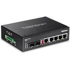 Trendnet TI-G62 network switch Unmanaged L2 Gigabit Ethernet (10/100/1000) Black