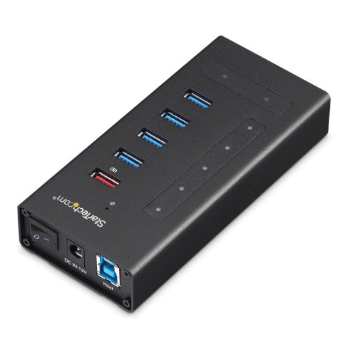 StarTech.com HB30C5A2CST interface hub USB 3.2 Gen 1 (3.1 Gen 1) Type-B 5000 Mbit/s Black