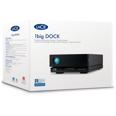 LaCie 1big Dock external hard drive 24 TB 7200 RPM 3.5" USB Type-A / USB Type-C 3.2 Gen 1 (3.1 Gen 1) Black