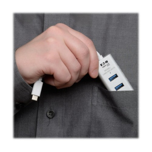 Tripp Lite U460-003-3A1G laptop dock/port replicator USB 3.2 Gen 1 (3.1 Gen 1) Type-C Silver