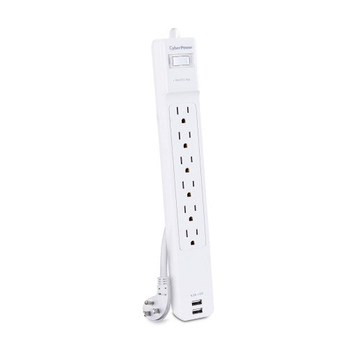 CyberPower CSP606U42A surge protector White 6 AC outlet(s) 125 V 70.9" (1.8 m)