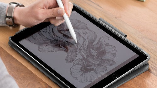 Logitech 920-009473 mobile device keyboard English Bluetooth Graphite