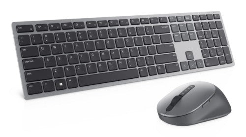 DELL KM7321W keyboard Mouse included Office RF Wireless + Bluetooth US English Gray, Titanium