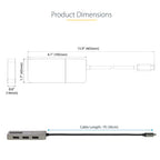 StarTech.com MST14CD123DP USB graphics adapter 4096 x 2160 pixels Gray