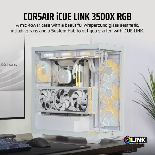 Corsair iCUE LINK 3500X RGB Midi Tower White