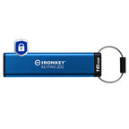 Kingston Technology IronKey Keypad 200 USB flash drive 16 GB USB Type-A 3.2 Gen 1 (3.1 Gen 1) Blue