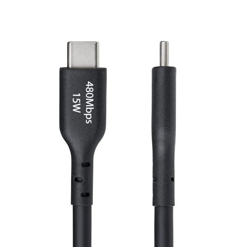 StarTech.com USB2AC15FBKE USB cable USB 2.0 181.1" (4.6 m) USB A USB C Black