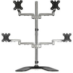 StarTech.com ARMQUADSS monitor mount / stand 32" Desk Black, Silver