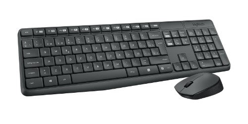 Logitech MK235 keyboard Mouse included Home/Office RF Wireless French Gray