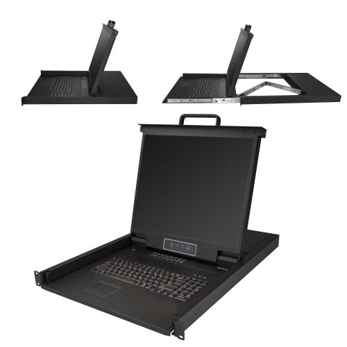 StarTech.com RKCONS1916K rack console 19" 1280 x 1024 pixels Black 1U