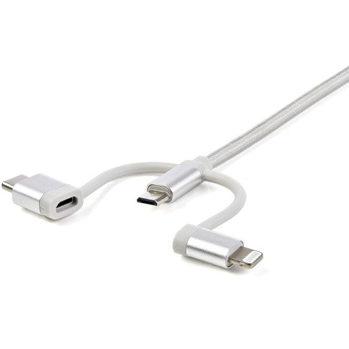 StarTech.com LTCUB1MGR USB cable USB 2.0 39.4" (1 m) USB A Micro-USB B Silver