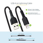 StarTech.com RUSB2ALT50CMBC lightning cable 19.7" (0.5 m) Black