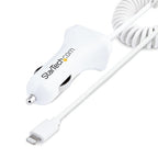 StarTech.com USBLT2PCARW2 mobile device charger Smartphone White Cigar lighter Auto