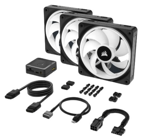 Corsair Air CO-9051002-WW computer cooling system Computer case Fan 4.72" (12 cm) Black 3 pc(s)