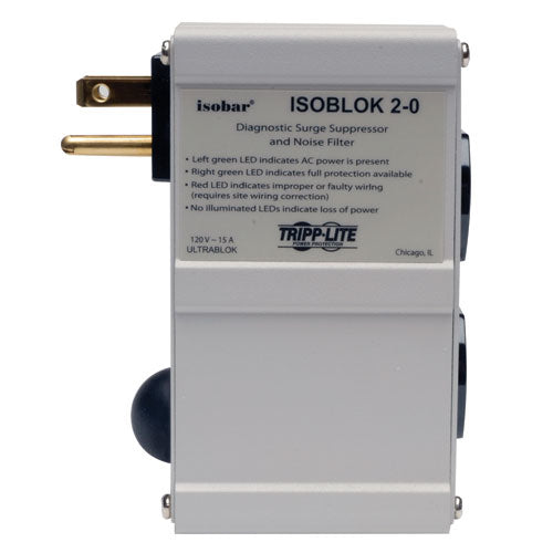 Tripp Lite IBLOK2-0 surge protector Black, Gray 2 AC outlet(s) 120 V