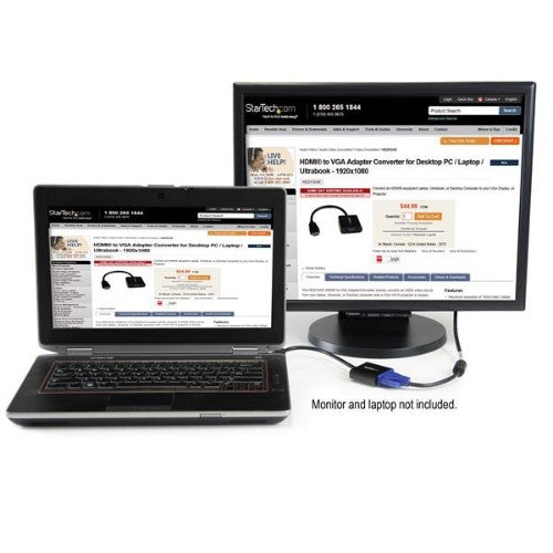 StarTech.com HD2VGAE2 video cable adapter Black