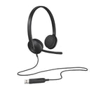 Logitech 981-000507 headphones/headset Wired Head-band Office/Call center Black