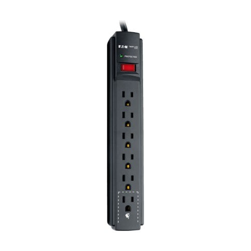 Tripp Lite TLP606B surge protector Black 6 AC outlet(s) 120 V 70.9" (1.8 m)