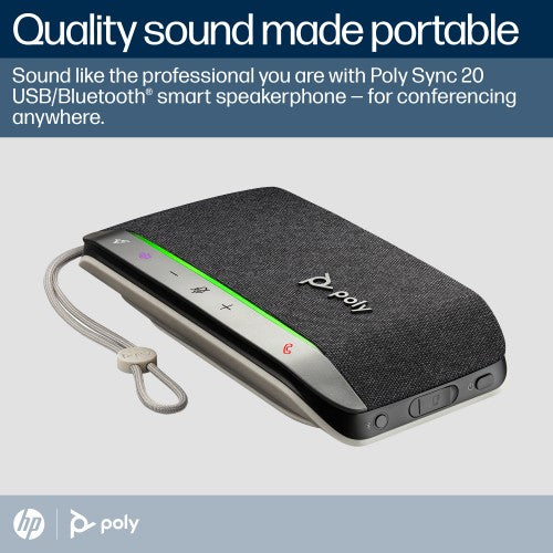 HP Poly Sync 20-M Speakerphone +USB-A to USB-C Cable