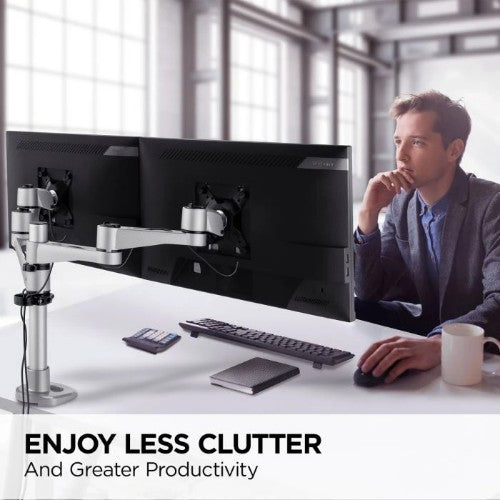 Viewsonic LCD-DMA-001 monitor mount / stand 24" Desk Black, Stainless steel