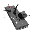 Tripp Lite TLP128TTUSBB surge protector Black 12 AC outlet(s) 110 - 125 V 96.1" (2.44 m)