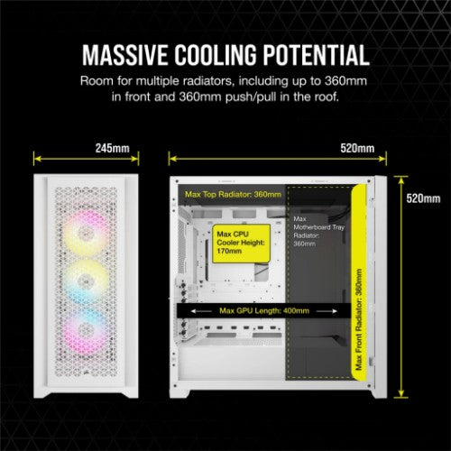 Corsair iCUE 5000D RGB Airflow Midi Tower White